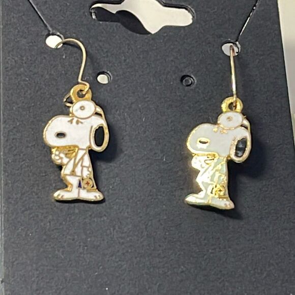 Vintage Dr. Snoopy United Features Aviva Twain dangle earrings. - Picture 2 of 8